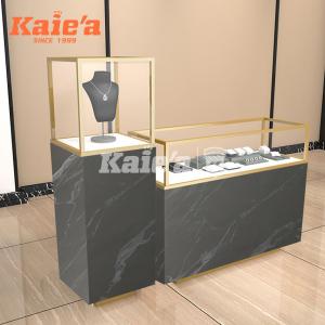 Custom Gold Luxury Jewelry Cabinet for Elegant Store Interiors