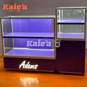 Tailor-Made Gold Jewelry Cabinet for Luxury Retail Stores