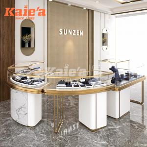 Custom Round Jewelry Kiosk Display Cabinet for Retail & Boutique Stores