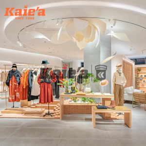 Wall Mounted Clothing Display Rack with Boutique Store Design Solutions