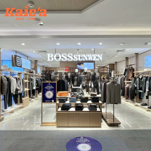 Men’s Sportswear Store Fixtures with Custom Interior Design Services