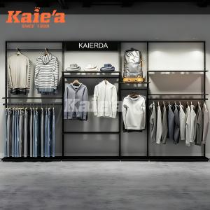 Modern Industrial Style Men’s Clothing Display Rack for Fashion Retail Stores
